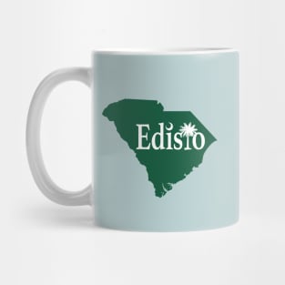 Edisto Island South Carolina State Outline Green Mug